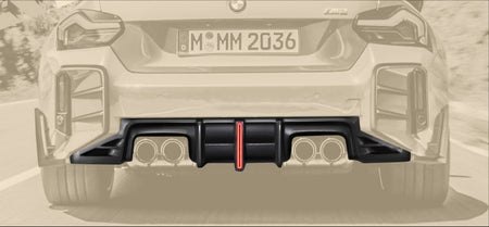 AERO DESIGN - BMW M2 G87 DRY CARBON FIBRE LED REAR DIFFUSER - Aero Carbon UK