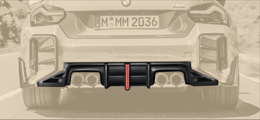 AERO DESIGN - BMW M2 G87 DRY CARBON FIBRE LED REAR DIFFUSER - Aero Carbon UK