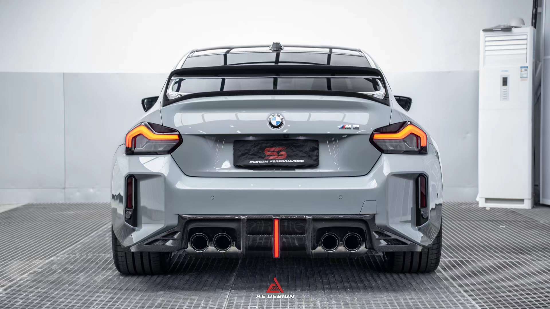 AERO DESIGN - BMW M2 G87 DRY CARBON FIBRE LED REAR DIFFUSER - Aero Carbon UK