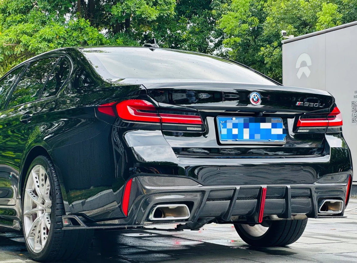 AERO DESIGN - BMW M5 F90 G30 540i M550i CARBON FIBRE REAR DIFFUSER WITH ...
