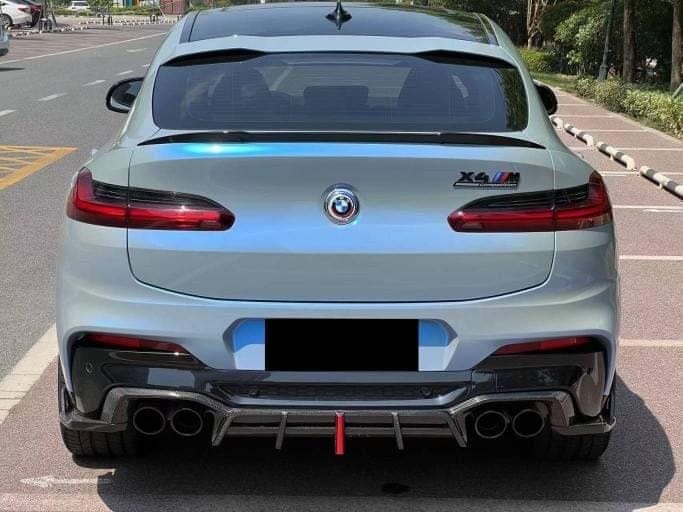 X4m Rear Diffuser AE DESIGN - BMW X4M F98 CARBON FIBRE REAR DIFFUSER WITH LED BRAKE LIGH ...