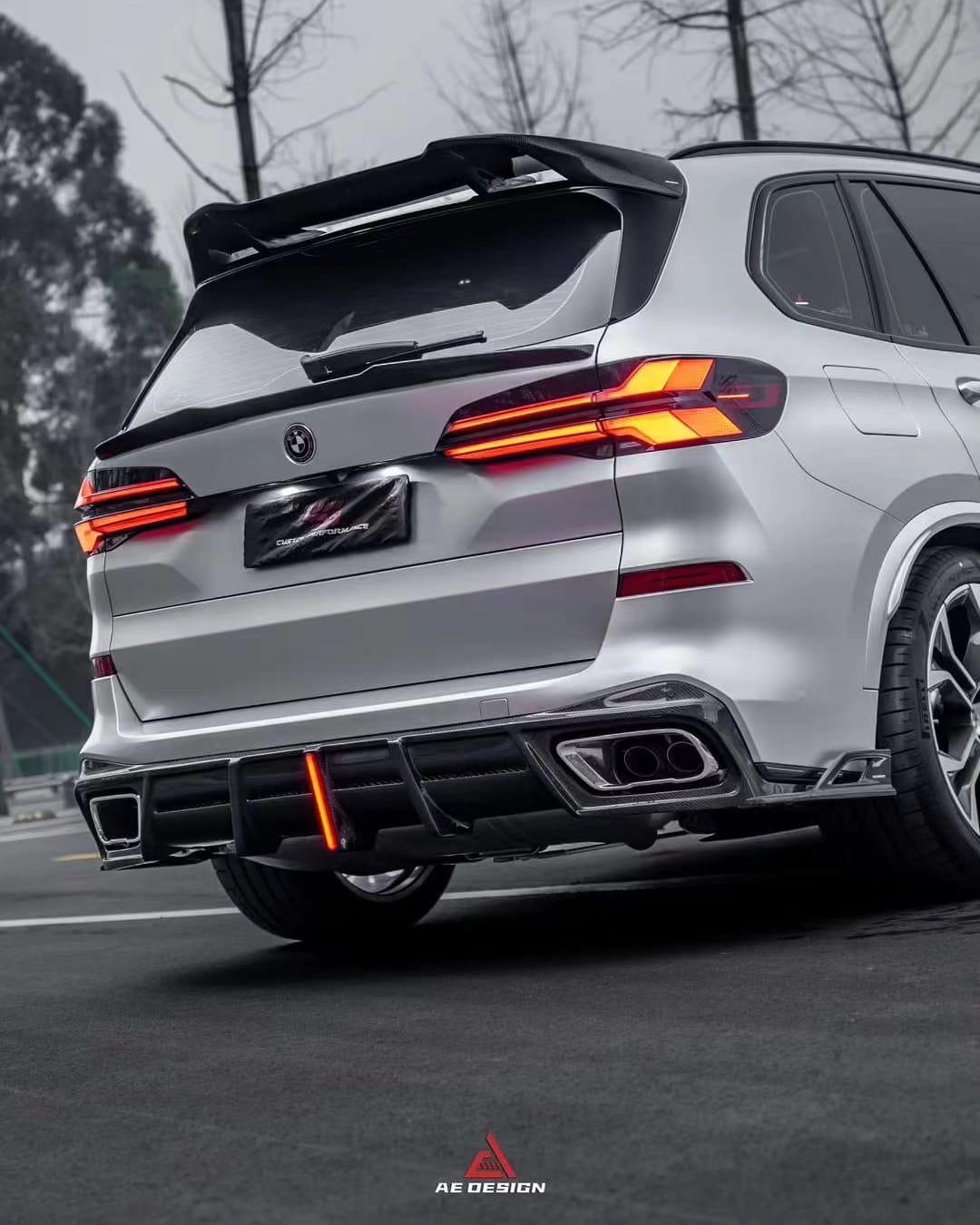 AERO DESIGN - BMW X5 G05 LCI CARBON FIBRE REAR DIFFUSER - Aero Carbon UK