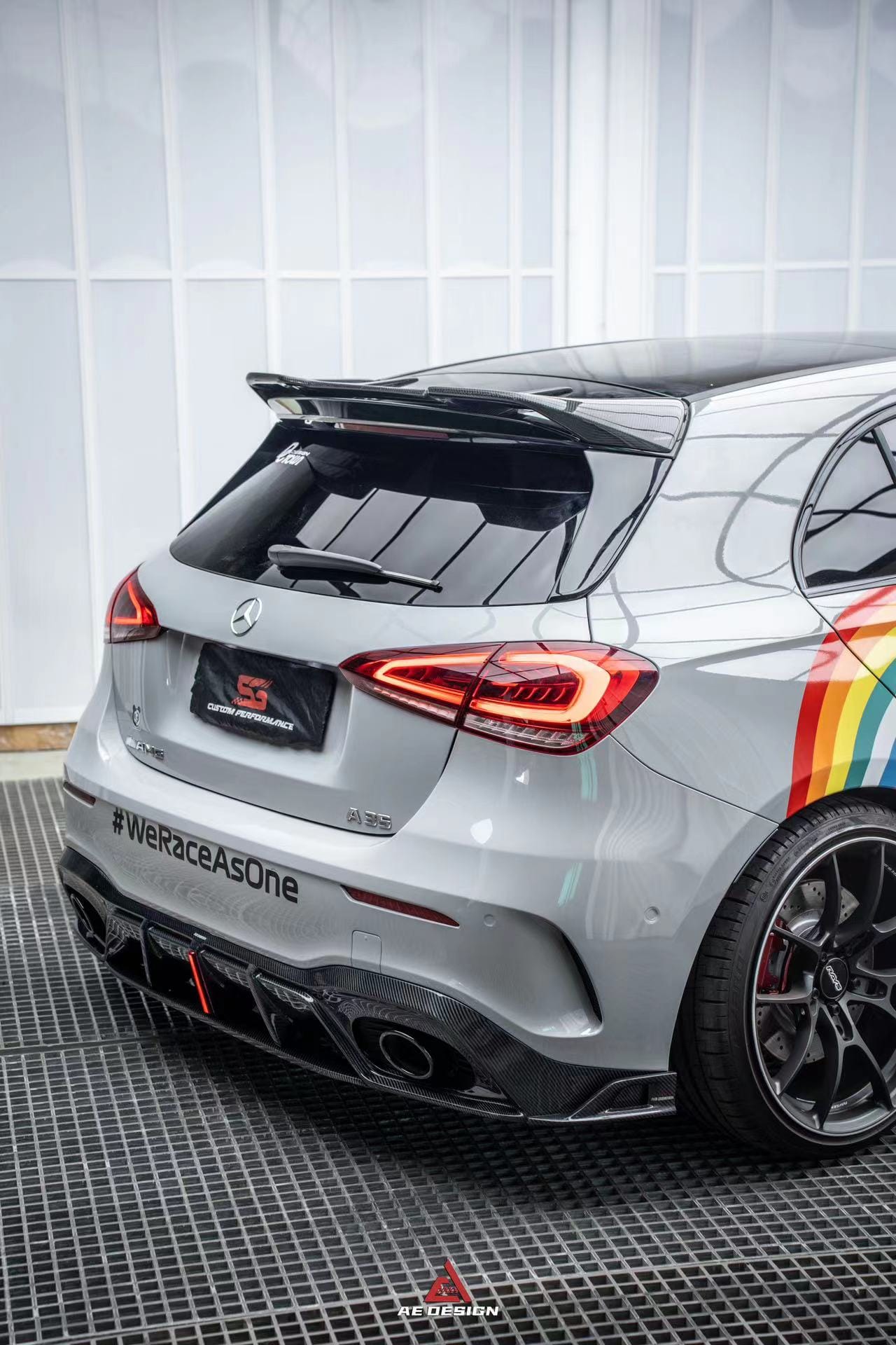 Aramox Car Modification Compatible with 2018 A-Class W177 Amg Line Brabus Style Front Lip Kit with Two Stages Spoiler and Wings Glossy Black, Black Aramox Car Modification Compatible with 2018 A-Class W177 Amg Line Brabus Style Front Lip Kit with Two Stages Spoiler and Wings Glossy Black, Black