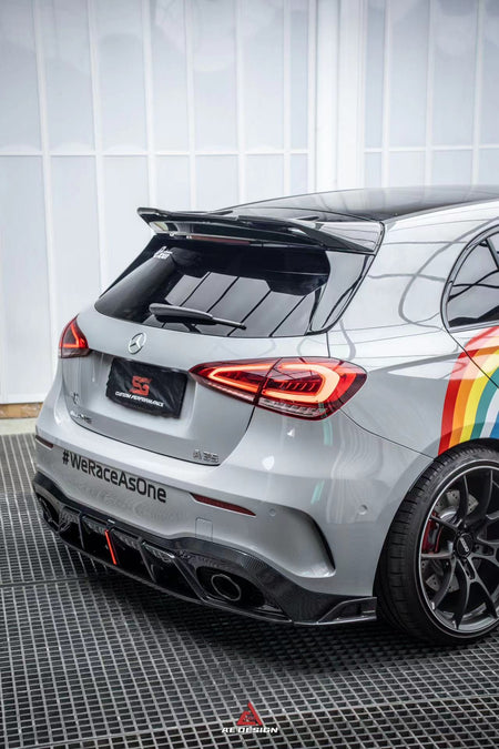 AERO DESIGN - MERCEDES BENZ W177 A35 / A45 LED CARBON FIBRE REAR DIFFUSER - Aero Carbon UK