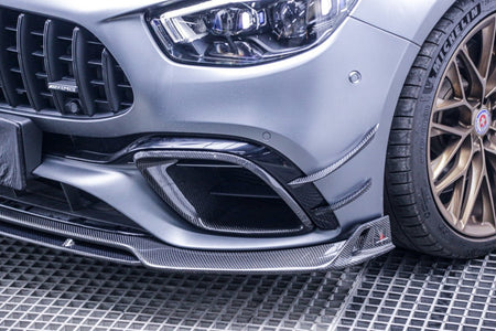 AERO DESIGN - MERCEDES E63 W213 CARBON FIBRE FRONT BUMPER CANARDS - Aero Carbon UK