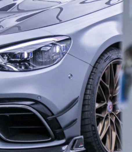 AERO DESIGN - MERCEDES E63 W213 CARBON FIBRE FRONT BUMPER CANARDS - Aero Carbon UK