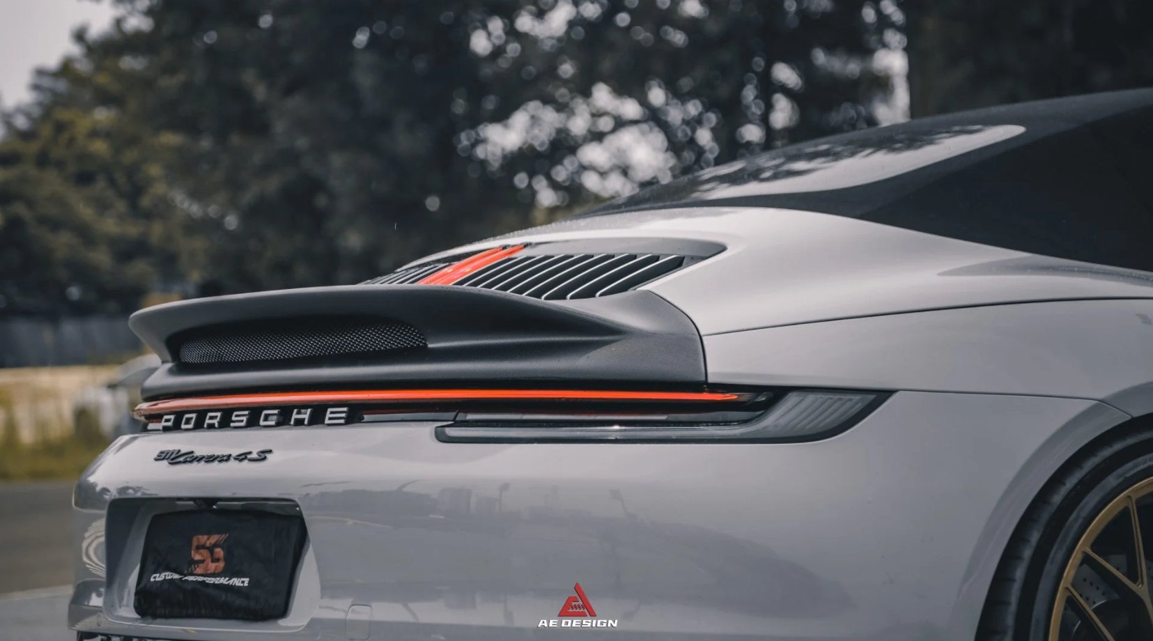 AERO DESIGN - PORSCHE 992 CONVERTIBLE CARRERA 4 / S / 4S CARBON FIBRE DUCKTAIL SPOILER - Aero Carbon UK