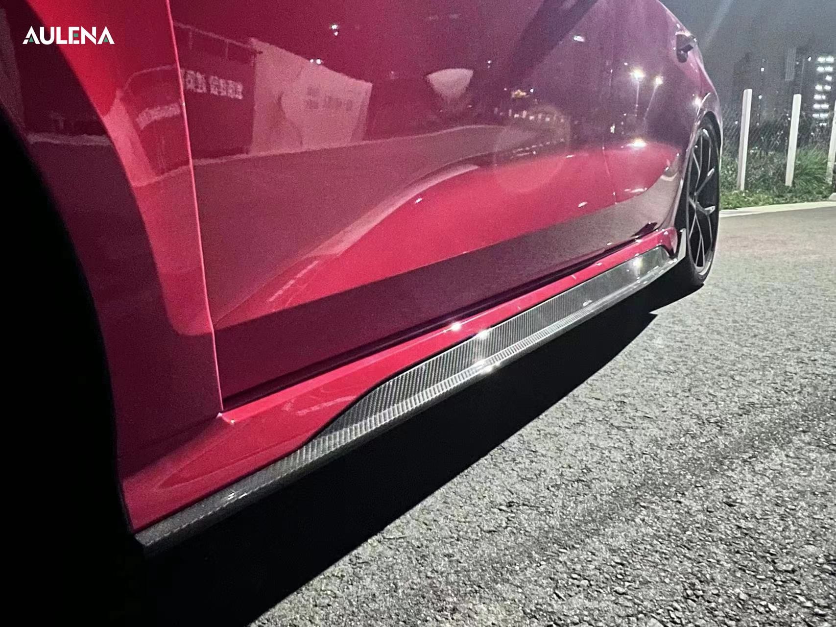 AULENA - AUDI RS3 8Y DRY CARBON FIBRE SIDE SKIRTS - Aero Carbon UK