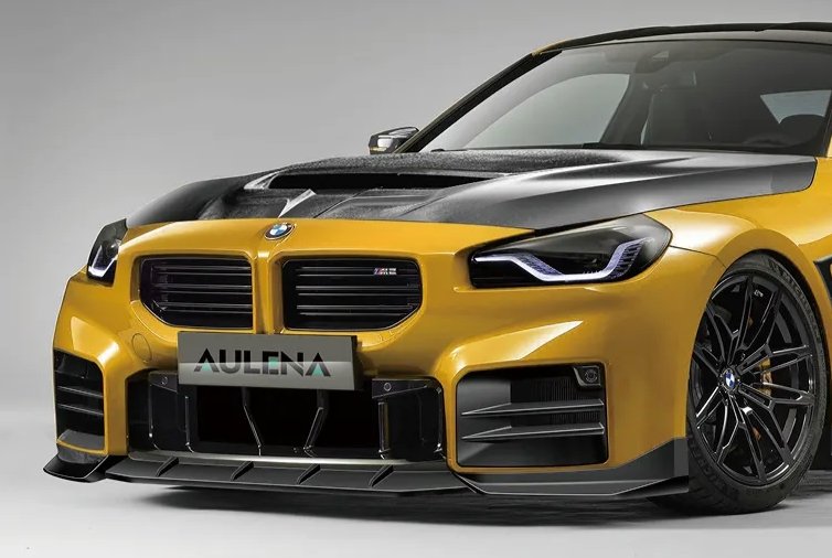 AULENA - BMW M2 G87 DRY CARBON FIBRE FRONT LIP SPLITTER - Aero Carbon UK