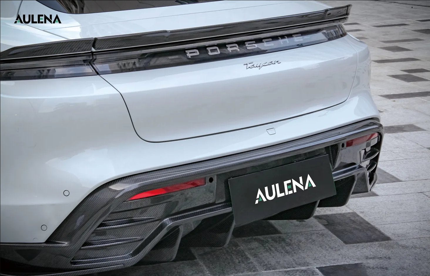 AULENA - PORSCHE TAYCAN DRY CARBON REAR DIFFUSER - Aero Carbon UK