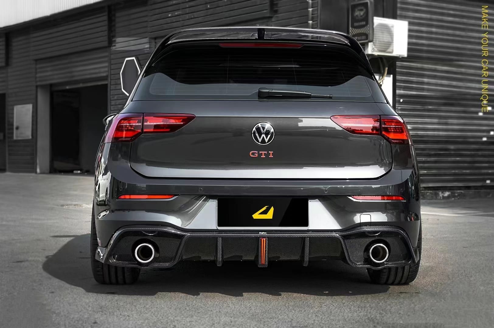 BCTXE - VOLKSWAGEN GOLF MK8 CARBON FIBRE REAR DIFFUSER - Aero Carbon UK