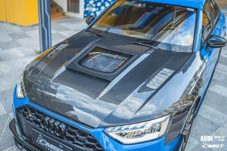 CMST - AUDI A4 S LINE / S4 B9 B9.5 CARBON FIBRE TRANSPARENT HOOD / BONNET - Aero Carbon UK