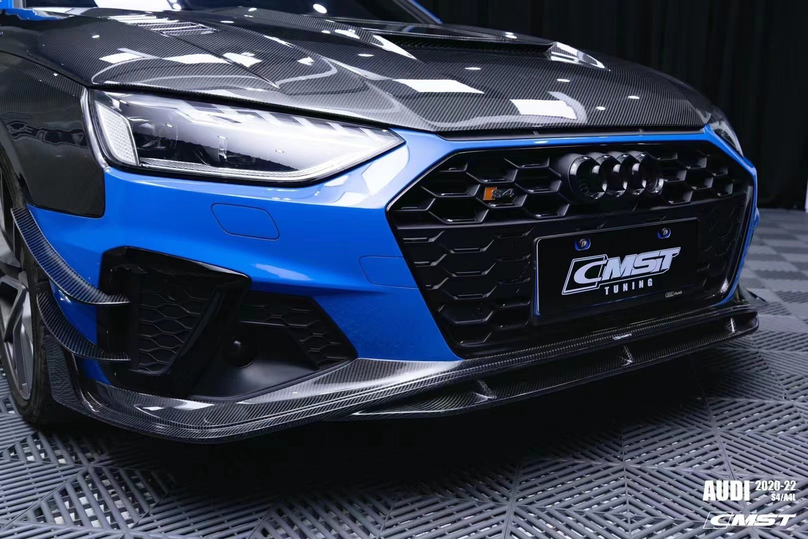 CMST - AUDI A4 S LINE / S4 B9.5 CARBON FIBRE FRONT LIP SPLITTER - Aero Carbon UK