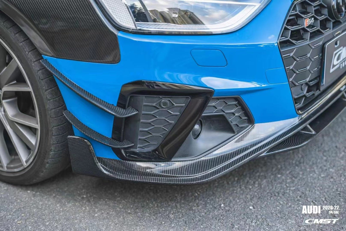 CMST - AUDI A4 S LINE / S4 B9.5 CARBON FIBRE FRONT LIP SPLITTER - Aero Carbon UK