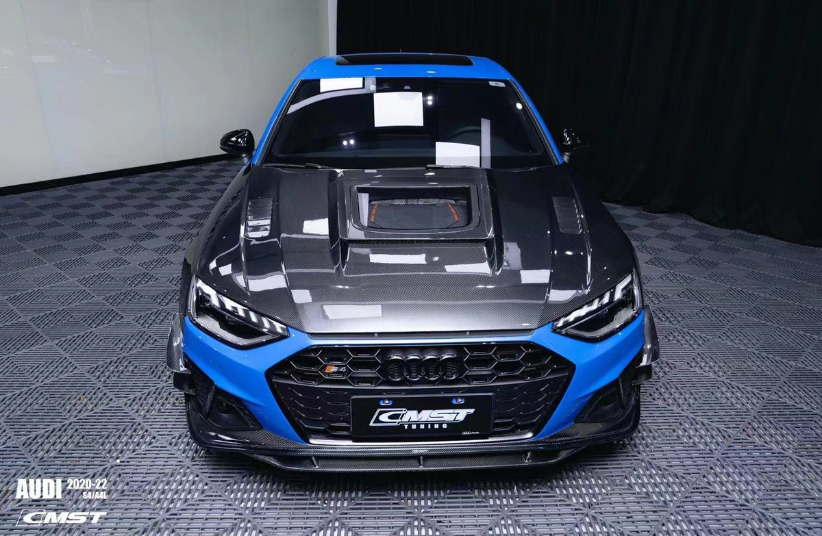 CMST - AUDI A4 S LINE / S4 B9.5 CARBON FIBRE FRONT LIP SPLITTER - Aero Carbon UK
