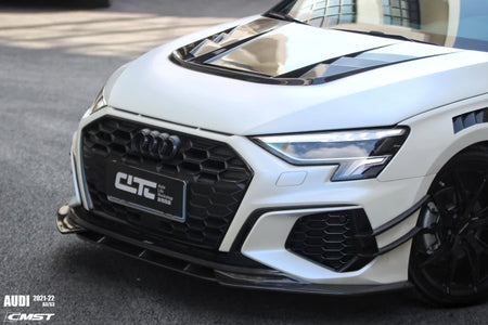 CMST - AUDI RS3 S3 A3 8Y CARBON FIBRE FRONT LIP SPLITTER - Aero Carbon UK