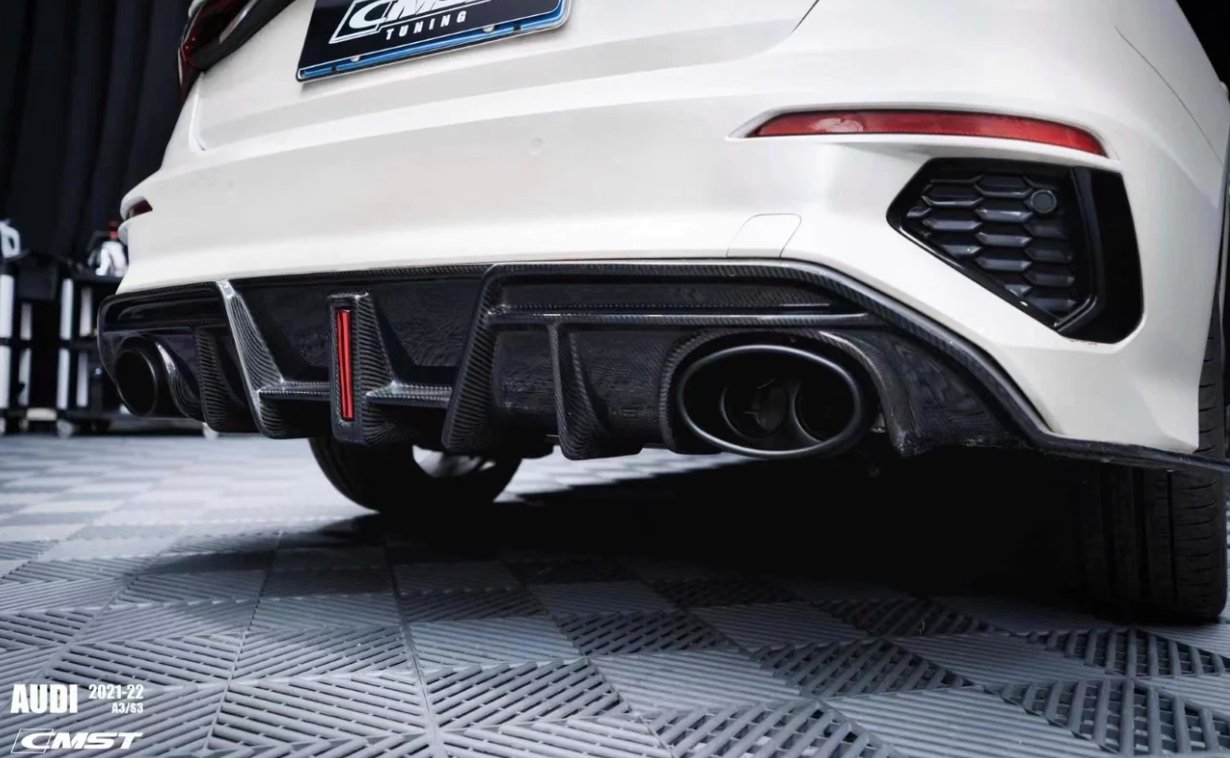 RS3 STYLE REAR DIFFUSER for AUDI A3 8Y 2020 - 2021