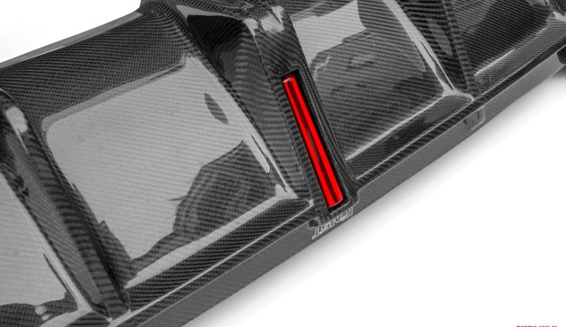 CMST - AUDI S4 & A4 S-LINE B9 B9.5 CARBON FIBRE DIFFUSER WITH LED BRAKE LIGHT - Aero Carbon UK