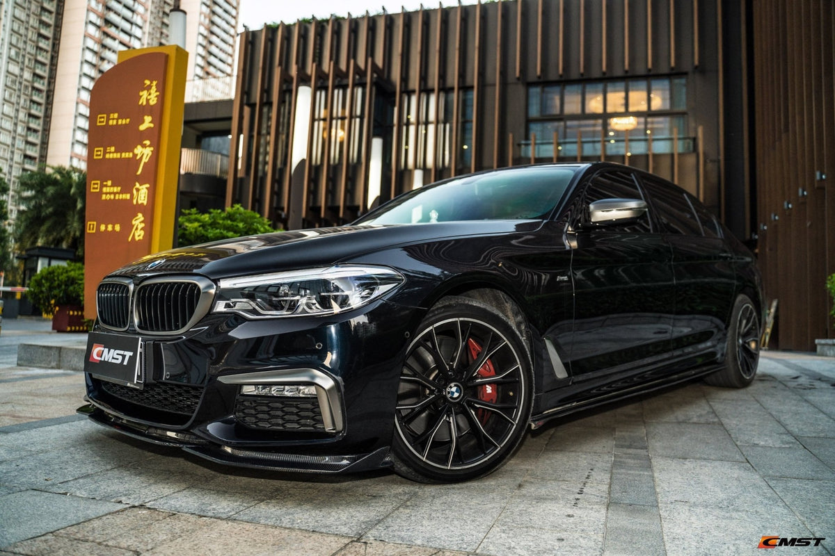 CMST - BMW 5 SERIES G30 PRE LCI CARBON FIBRE FRONT CANARDS - Aero Carbon UK