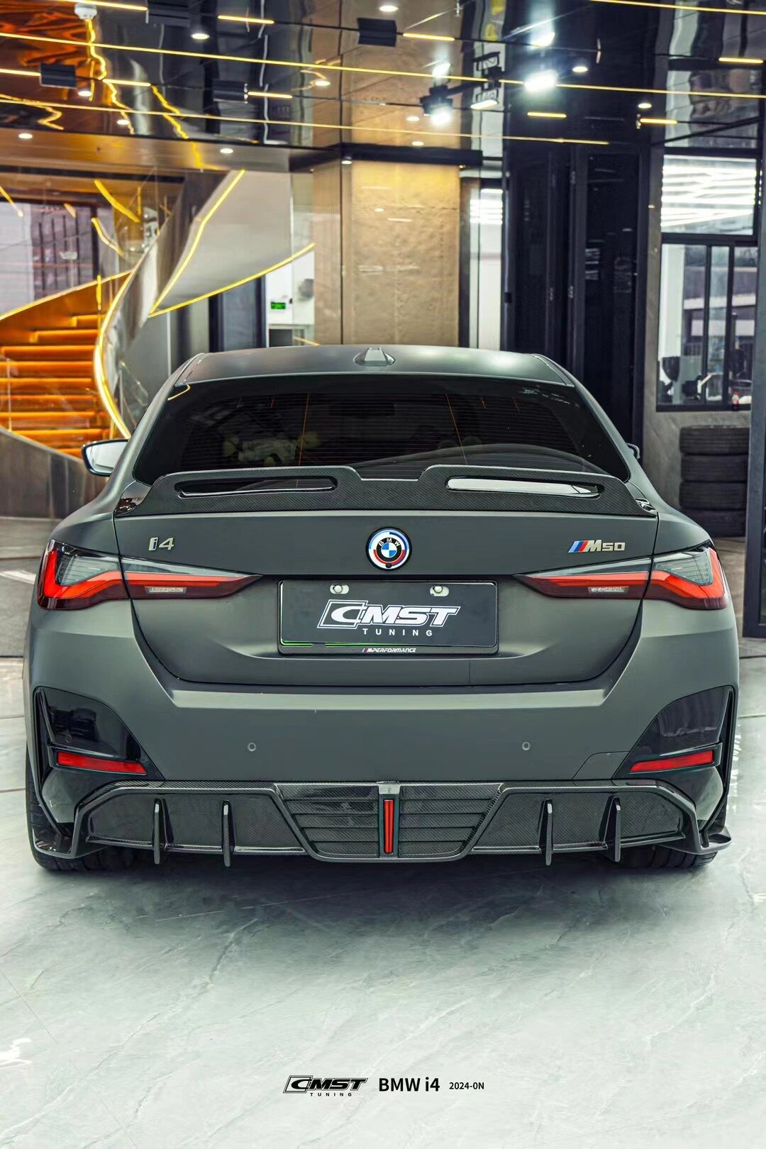 CMST - BMW I4 G26 M50 DRY CARBON FIBRE REAR SPOILER - Aero Carbon UK