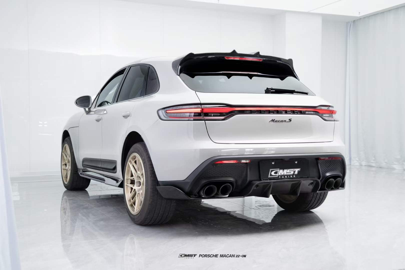 CMST - PORSCHE MACAN 2022+ DRY CARBON FIBRE DIFFUSER - Aero Carbon UK