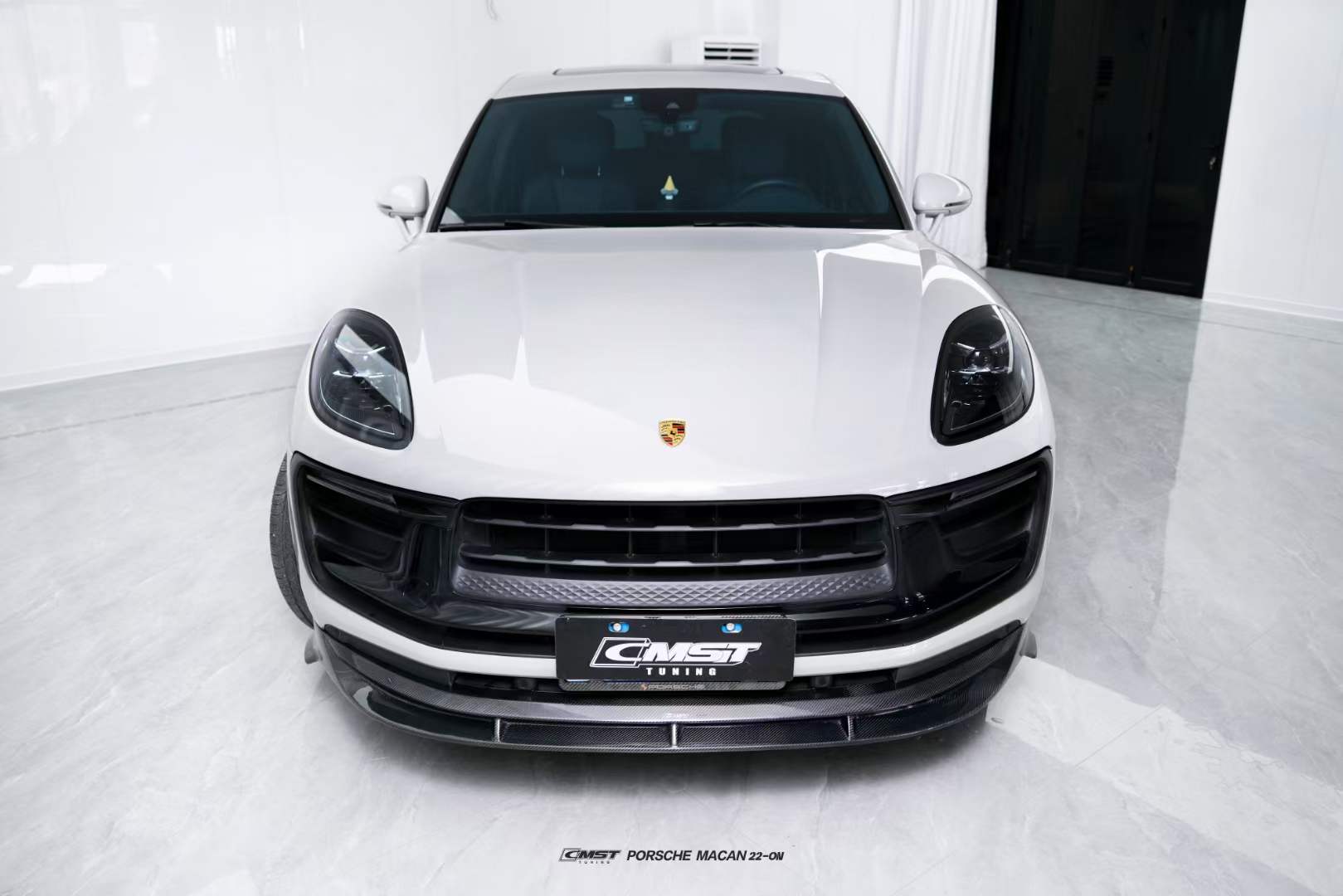 CMST - PORSCHE MACAN 2022+ DRY CARBON FIBRE FRONT LIP - Aero Carbon UK