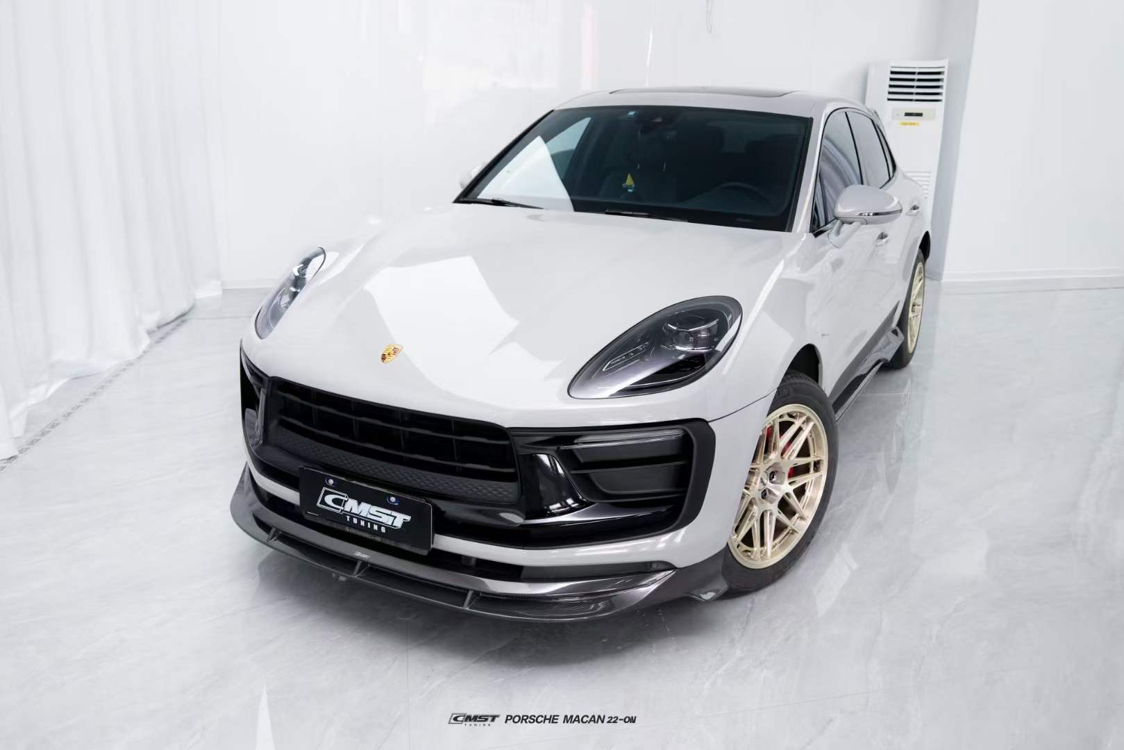 CMST - PORSCHE MACAN 2022+ DRY CARBON FIBRE FRONT LIP - Aero Carbon UK