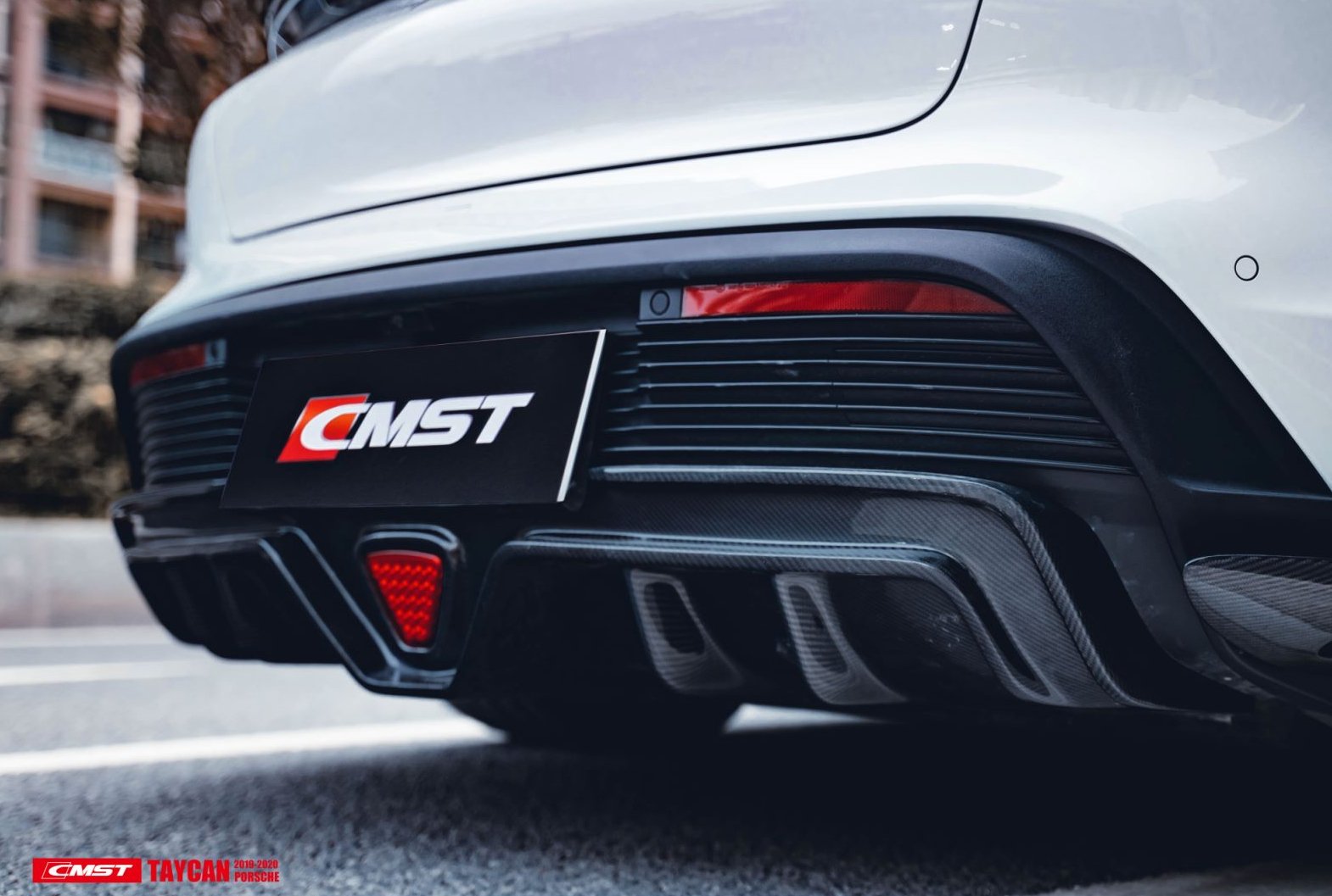 CMST - PORSCHE TAYCAN TURBO DRY CARBON FIBRE REAR DIFFUSER – Aero Carbon UK