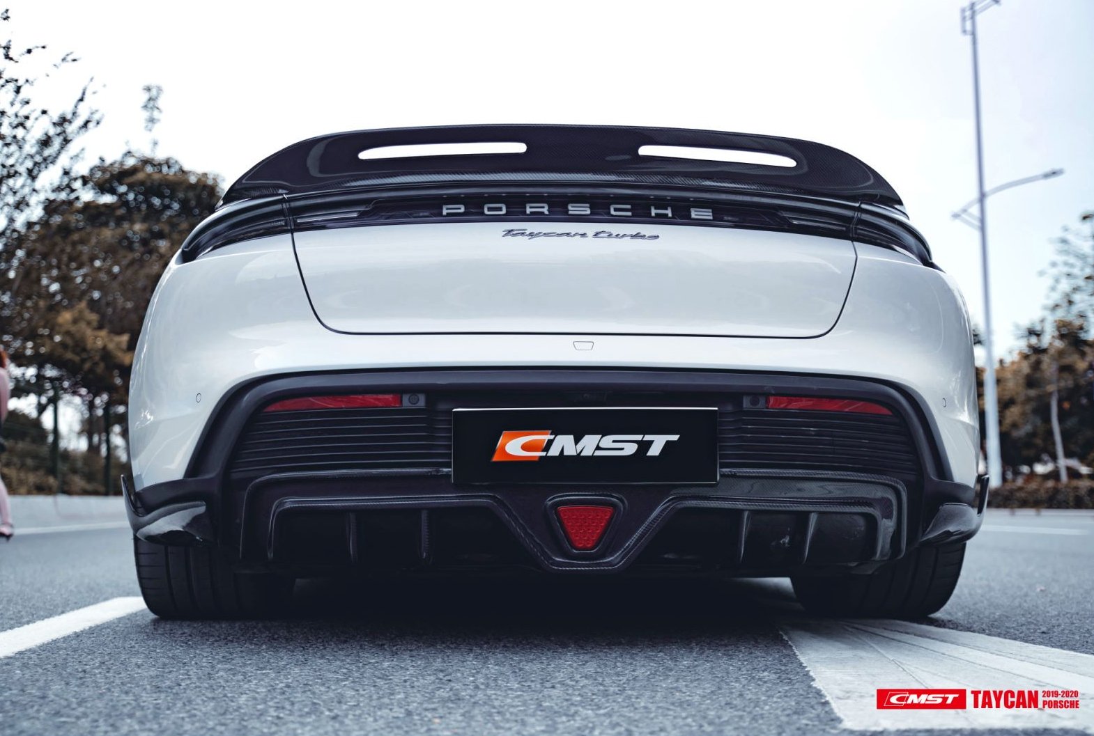 CMST - PORSCHE TAYCAN CARBON FIBRE REAR SPOILER - Aero Carbon UK