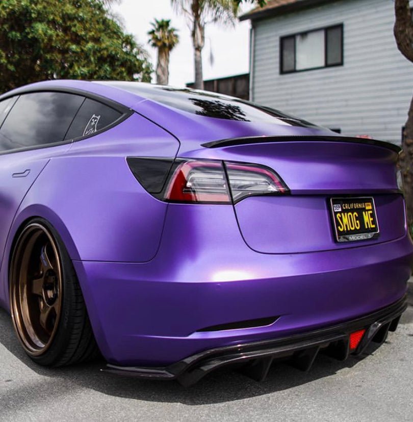 CMST - TESLA MODEL 3 CARBON FIBRE DIFFUSER V2 - Aero Carbon UK