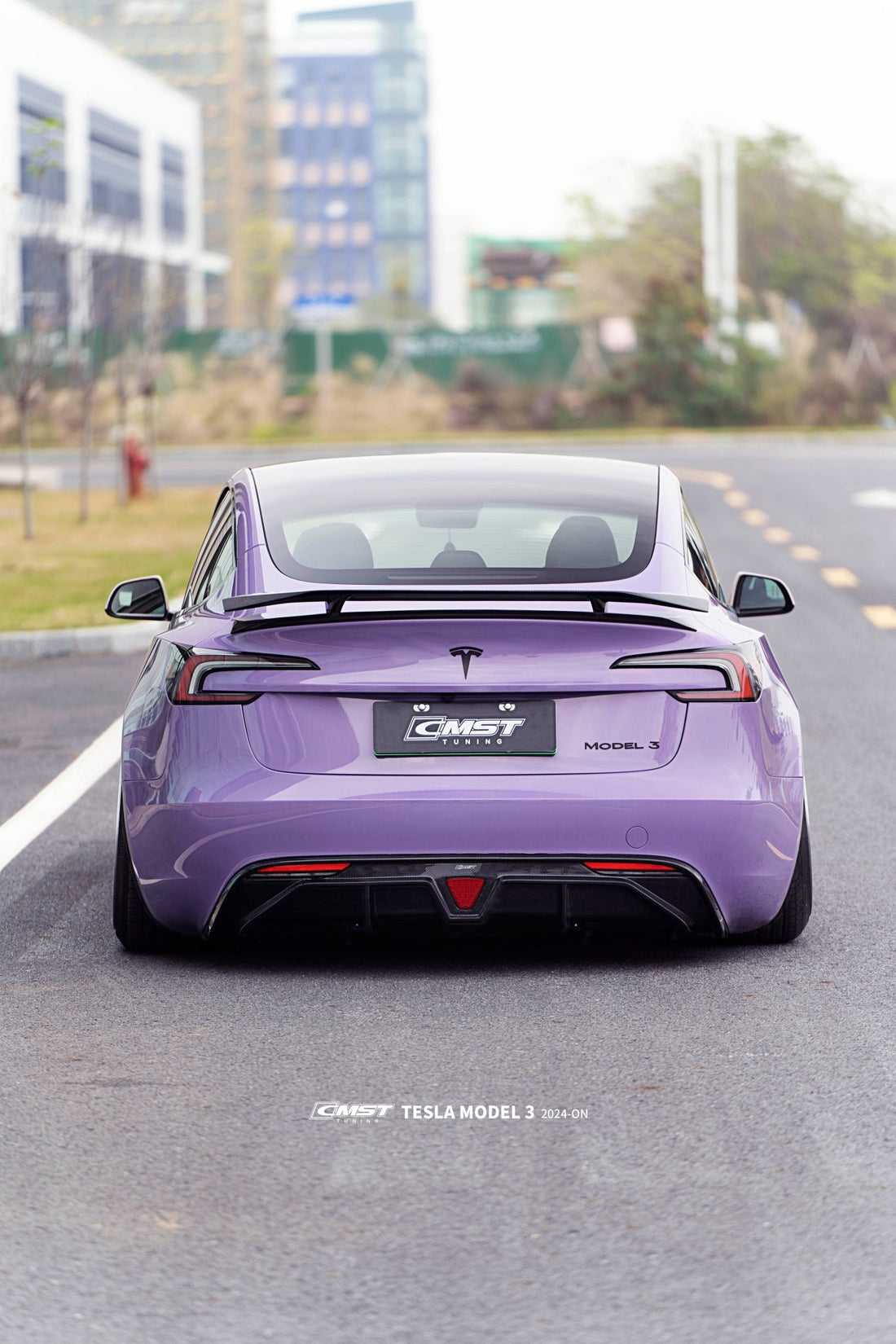 CMST - TESLA MODEL 3 HIGHLAND 2024+ CARBON FIBRE REAR DIFFUSER & CANAR ...