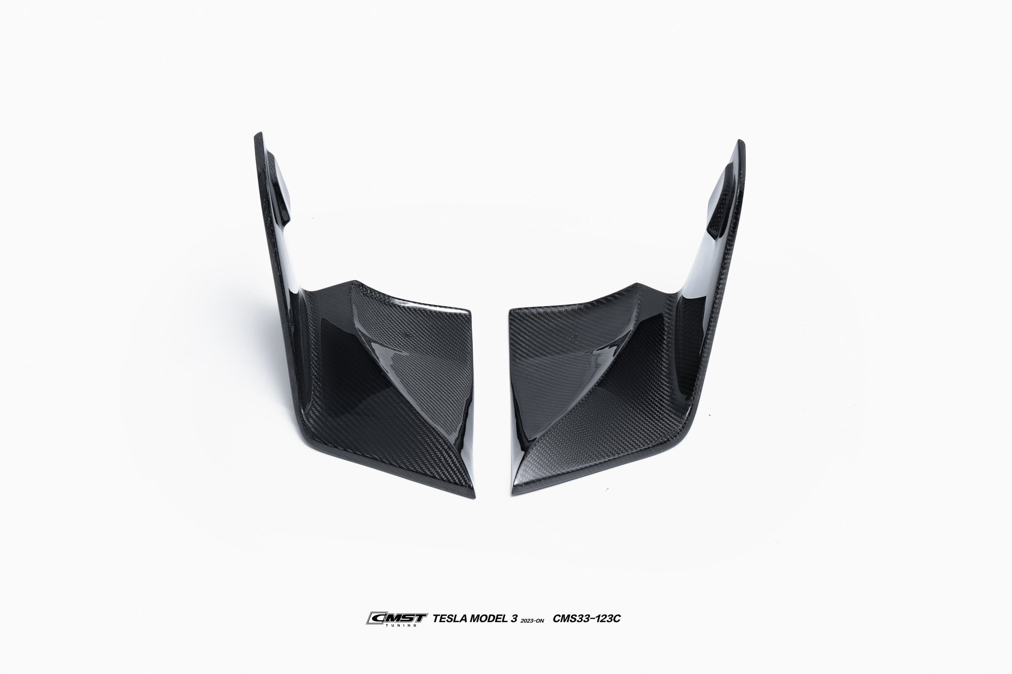 CMST - TESLA MODEL 3 CARBON FIBRE REAR DIFFUSER & CANARDS - Aero Carbon UK