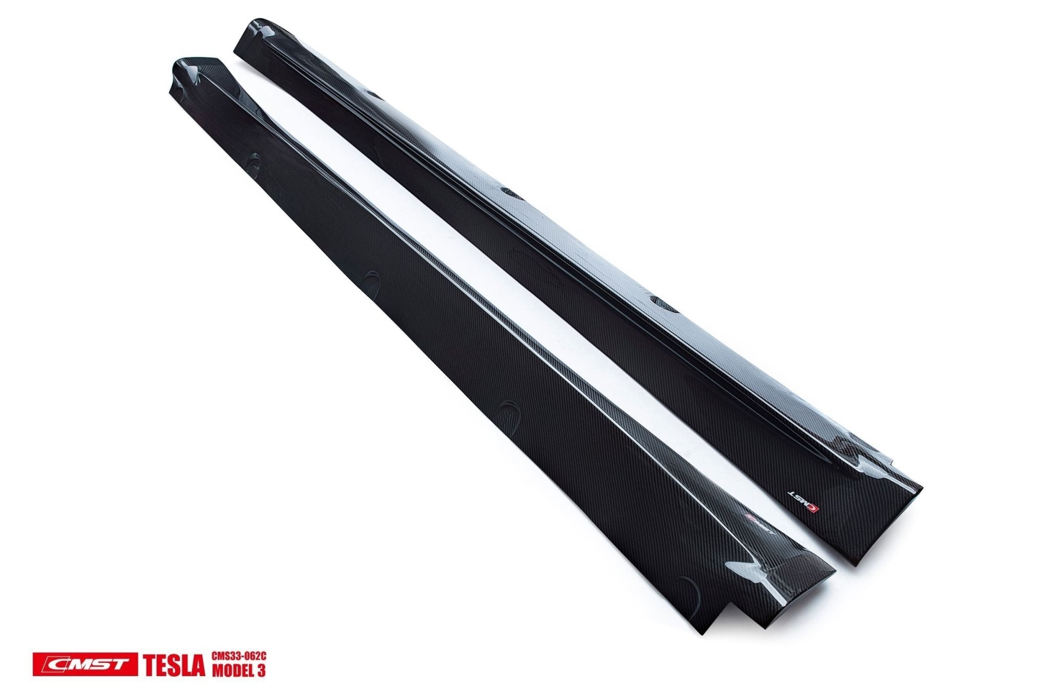 CMST - TESLA MODEL 3 CARBON FIBRE SIDE SKIRTS V3 - Aero Carbon UK