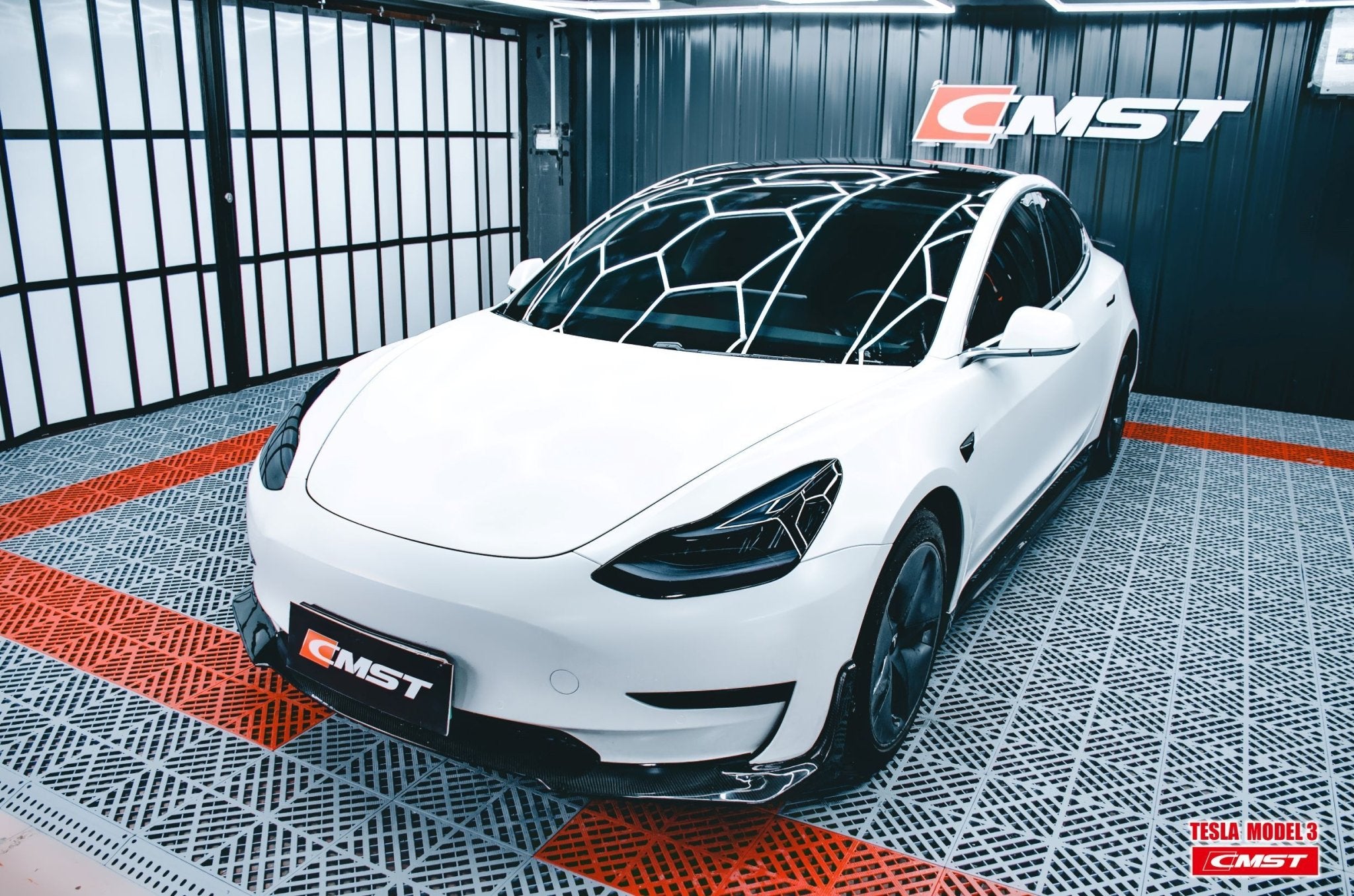 CMST - TESLA MODEL 3 CARBON FIBRE SIDE SKIRTS V3 - Aero Carbon UK