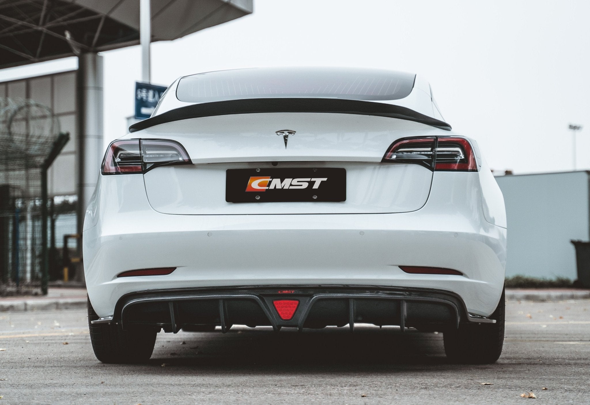 CMST - TESLA MODEL 3 CARBON FIBRE SPOILER V1 - Aero Carbon UK