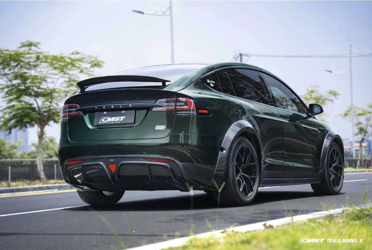 CMST - TESLA MODEL X CARBON FIBRE LED DIFFUSER - Aero Carbon UK