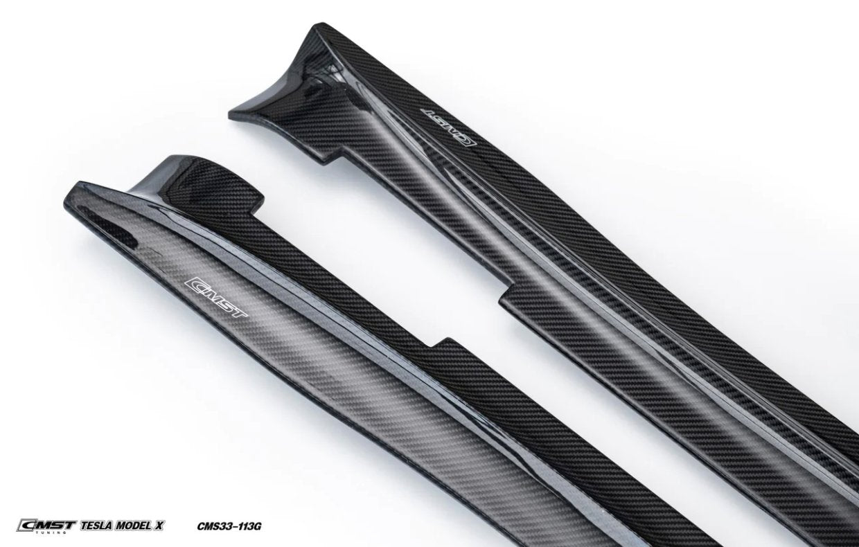 CMST - TESLA MODEL X CARBON FIBRE SIDE SKIRTS - Aero Carbon UK