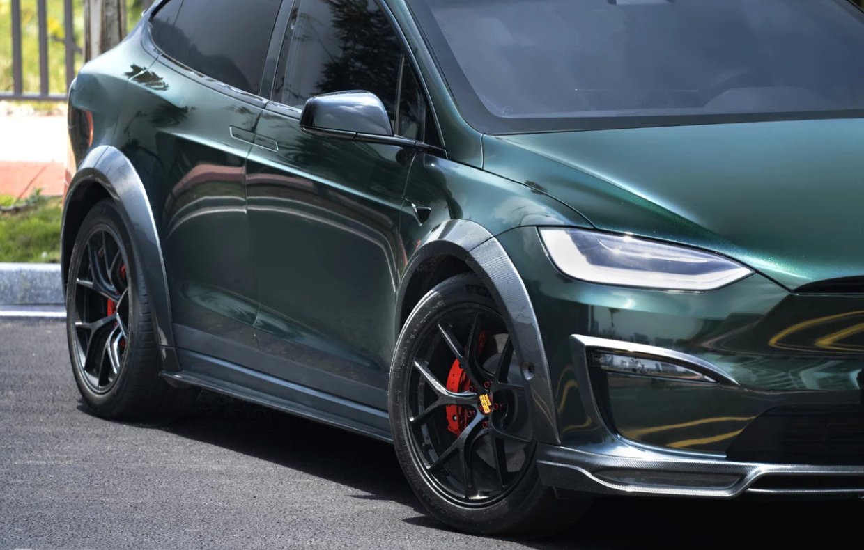 CMST - TESLA MODEL X CARBON FIBRE SIDE SKIRTS - Aero Carbon UK