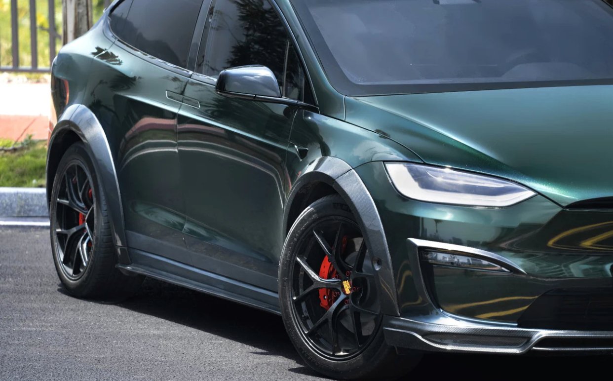 CMST - TESLA MODEL X CARBON FIBRE WIDEBODY WHEEL ARCHES FULL SET - Aero Carbon UK