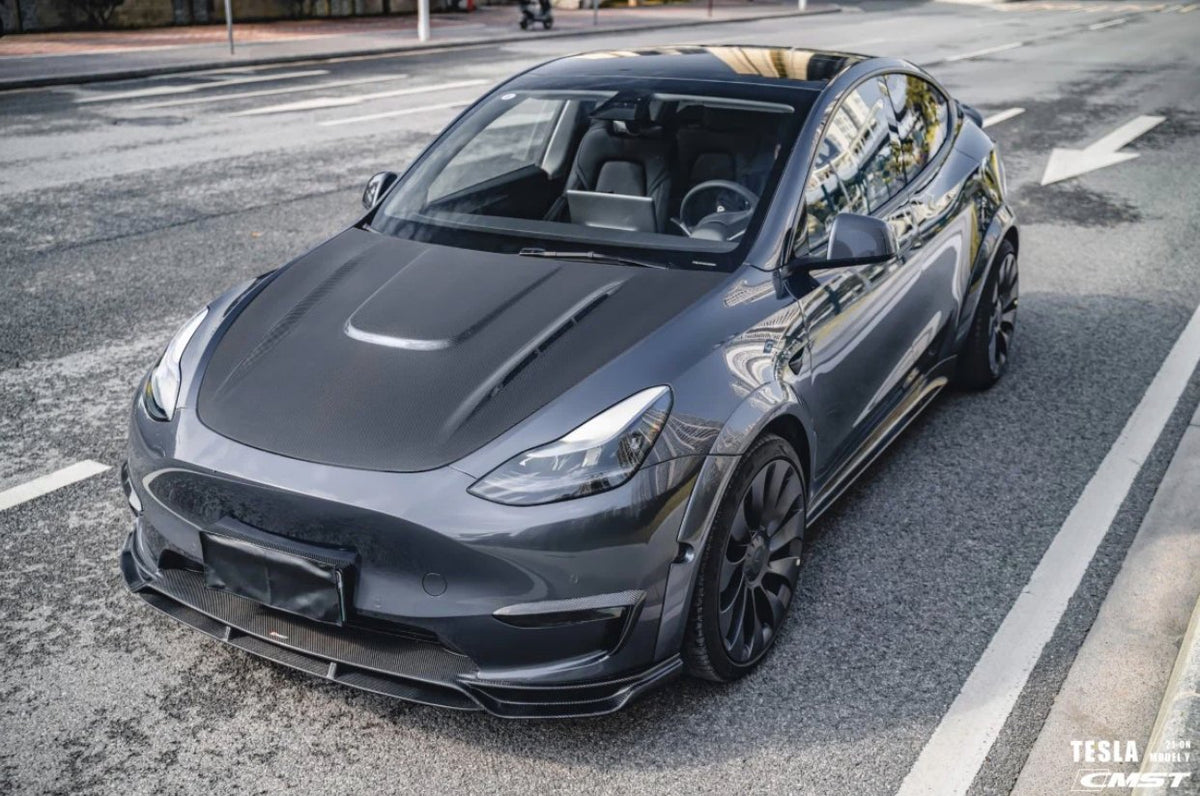 CMST - TESLA MODEL Y CARBON FIBRE BONNET HOOD - Aero Carbon UK