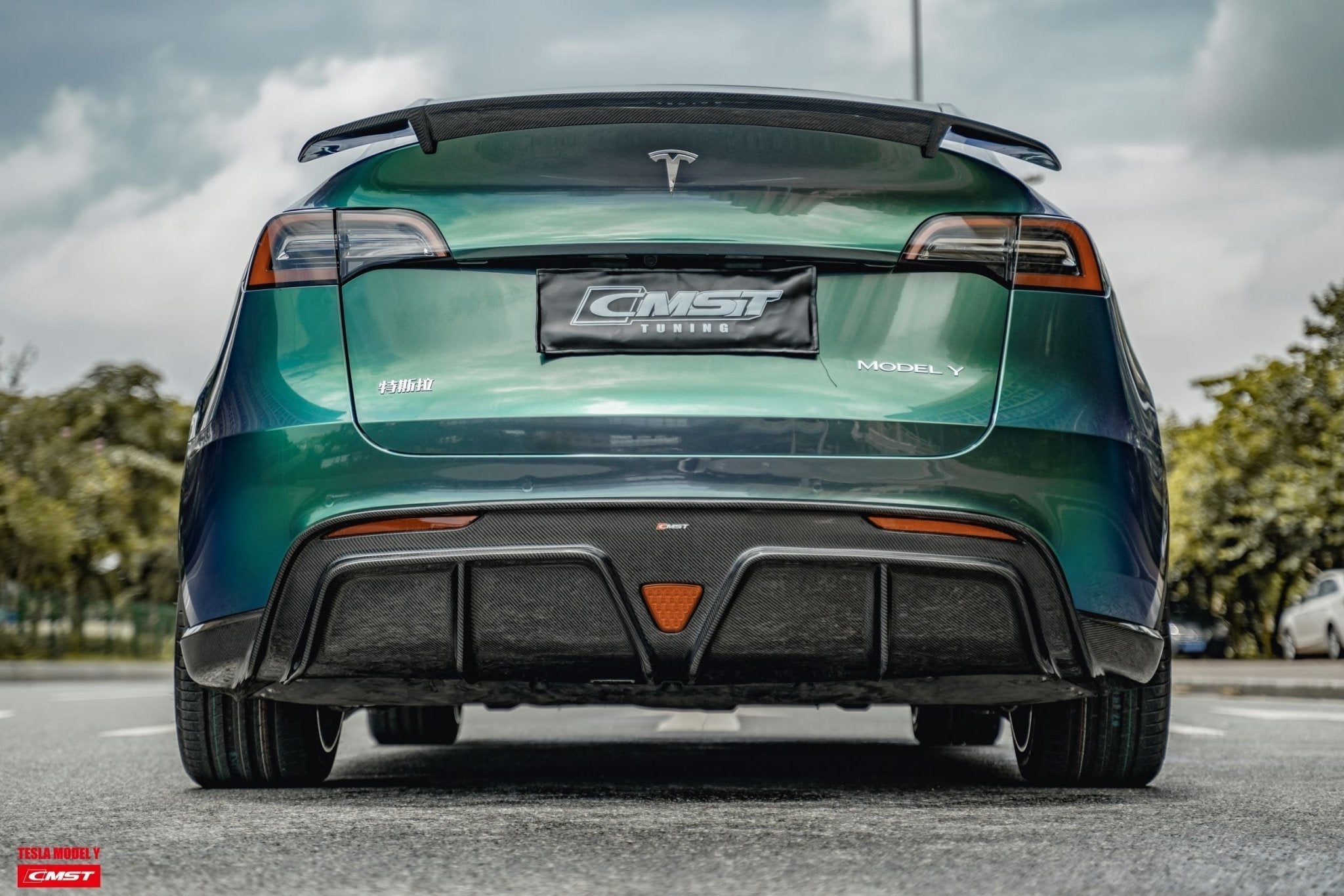 CMST - TESLA MODEL Y CARBON FIBRE DIFFUSER V2 - Aero Carbon UK