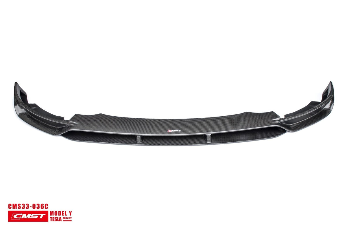 CMST - TESLA MODEL Y CARBON FIBRE FRONT LIP V2 - Aero Carbon UK