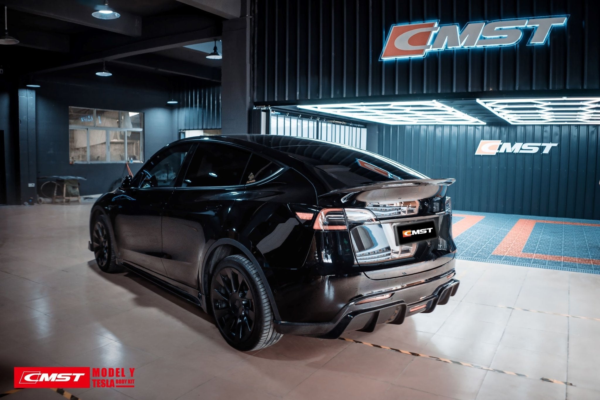 CMST - TESLA MODEL Y CARBON FIBRE SIDE SKIRTS V1 - Aero Carbon UK