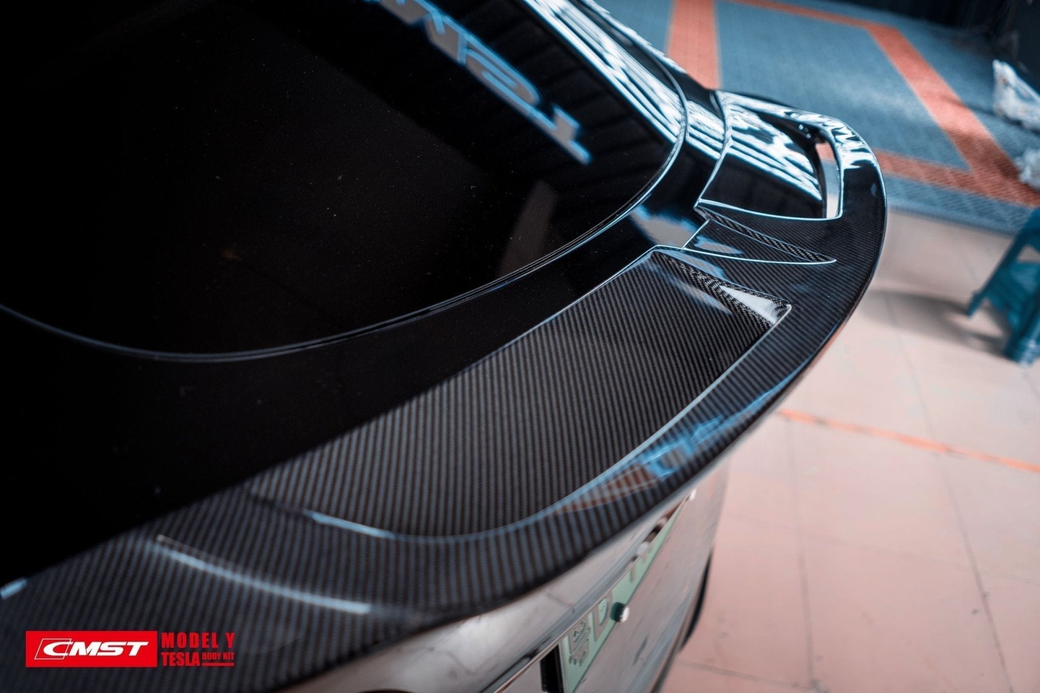 CMST - TESLA MODEL Y CARBON FIBRE SPOILER V1 - Aero Carbon UK