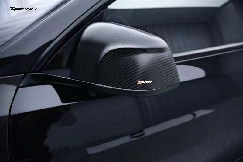 CMST - TESLA MODEL Y CARBON FIBRE WING MIRROR CAPS - Aero Carbon UK