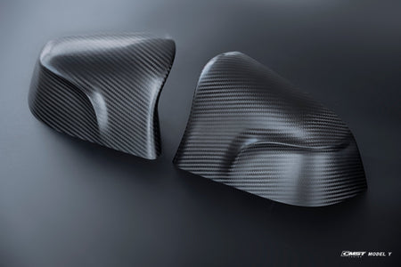 CMST - TESLA MODEL Y CARBON FIBRE WING MIRROR CAPS - Aero Carbon UK