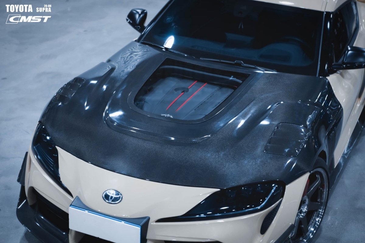 CMST- TOYOTA GR SUPRA CARBON FIBRE TRANSPARENT BONNET HOOD - Aero Carbon UK