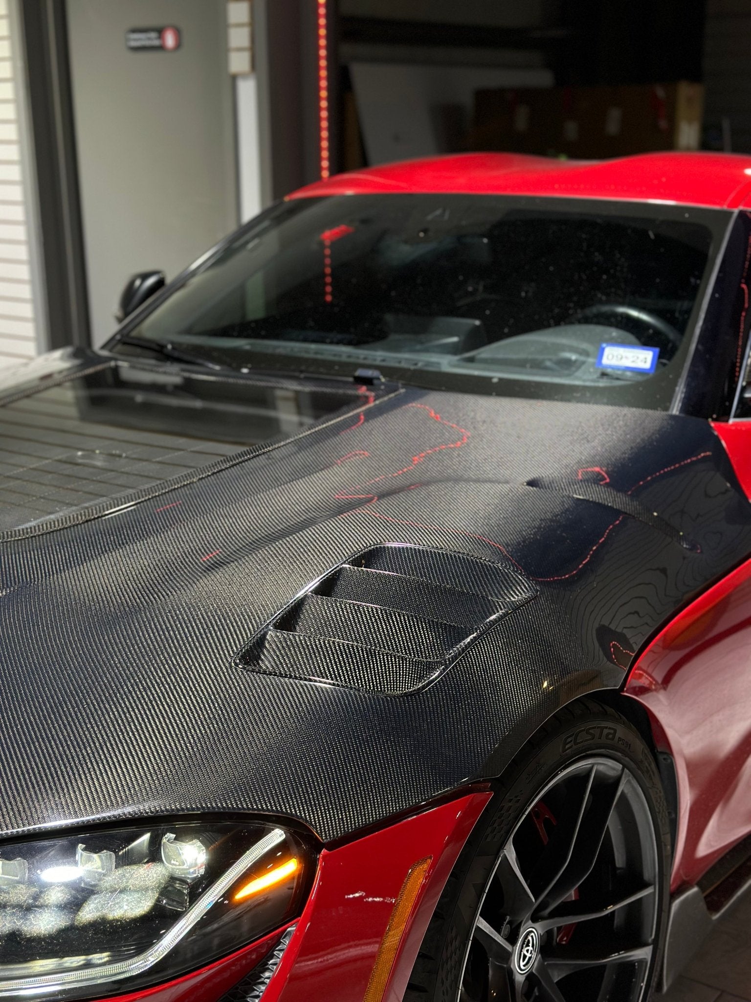 CMST- TOYOTA GR SUPRA CARBON FIBRE TRANSPARENT BONNET HOOD - Aero Carbon UK