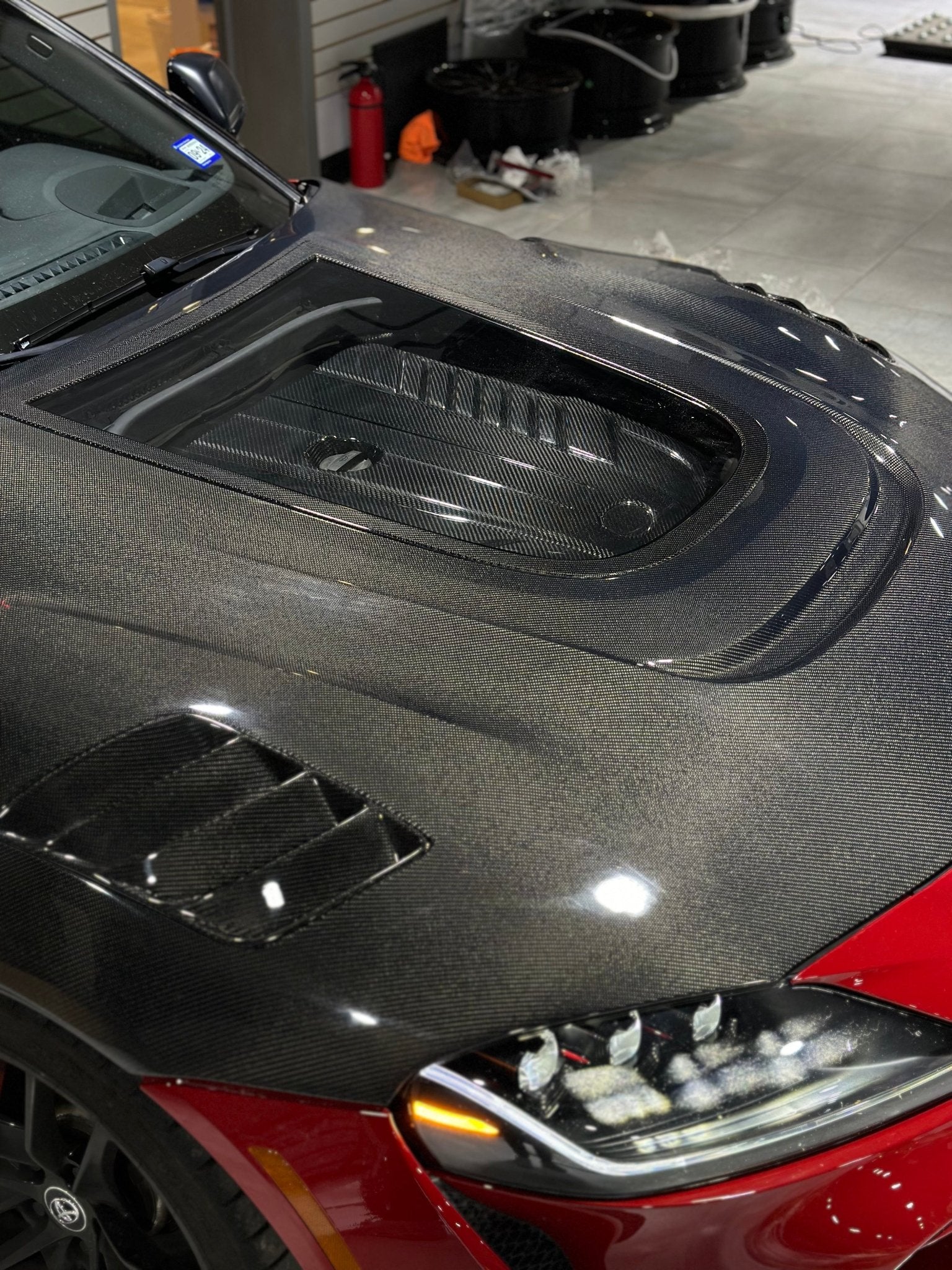 CMST- TOYOTA GR SUPRA CARBON FIBRE TRANSPARENT BONNET HOOD - Aero Carbon UK