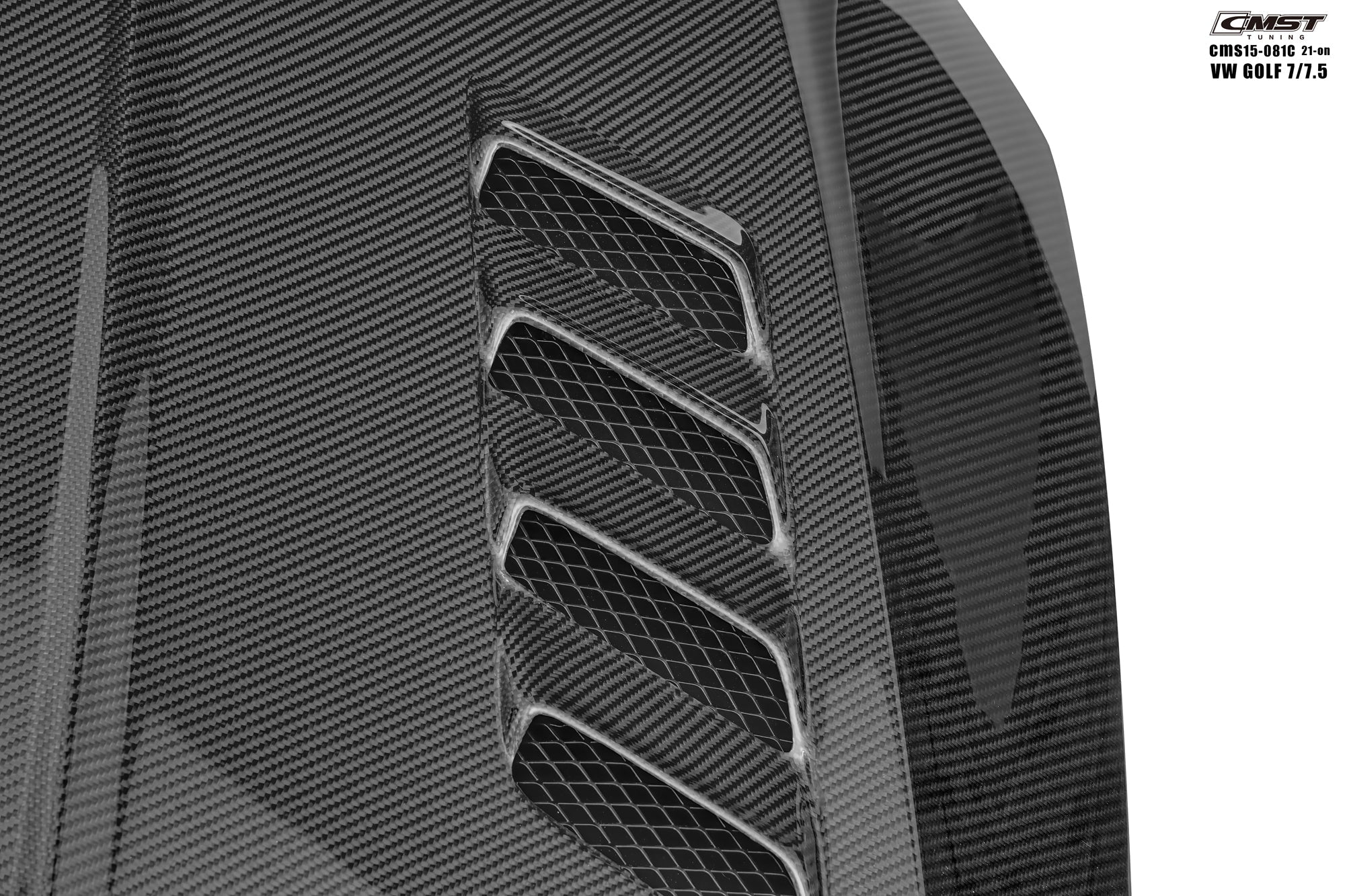 CMST - VOLKSWAGEN GOLF GTI / GOLF R MK7 MK7.5 CARBON FIBRE TRANSPARENT HOOD BONNET V2 - Aero Carbon UK